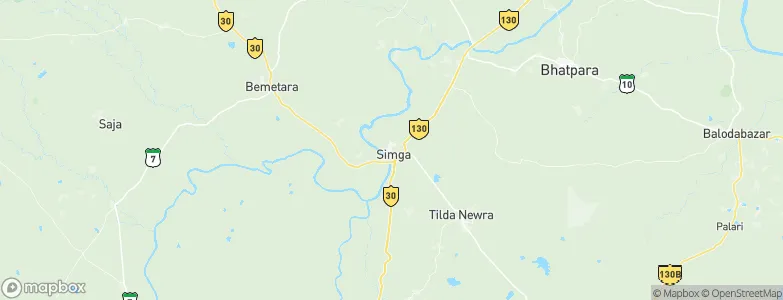 Simga, India Map