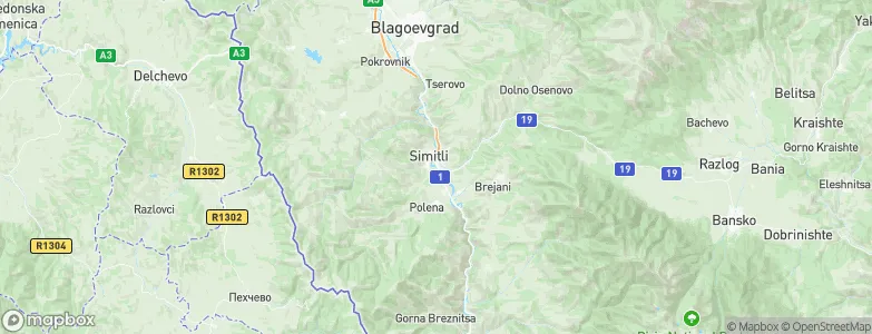 Simitli, Bulgaria Map