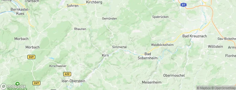 Simmertal, Germany Map