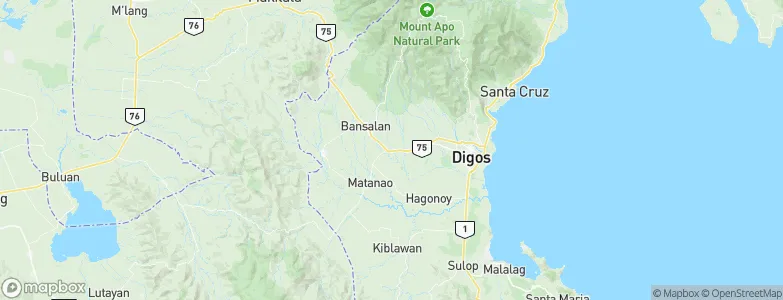 Sinawilan, Philippines Map