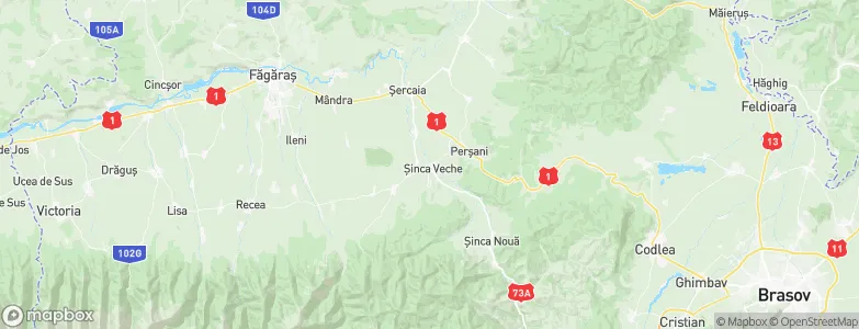 Şinca Veche, Romania Map