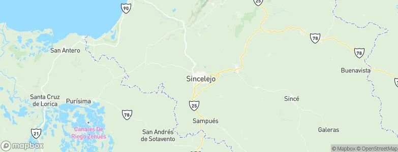 Sincelejo, Colombia Map