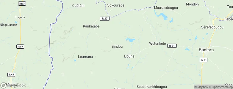 Sindou, Burkina Faso Map