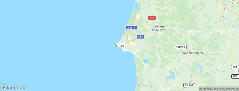 Sines Municipality, Portugal Map