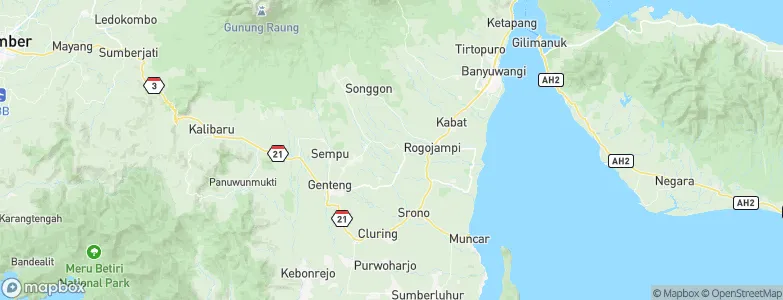 Singojuruh, Indonesia Map