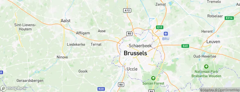 Sint-Agatha-Berchem, Belgium Map