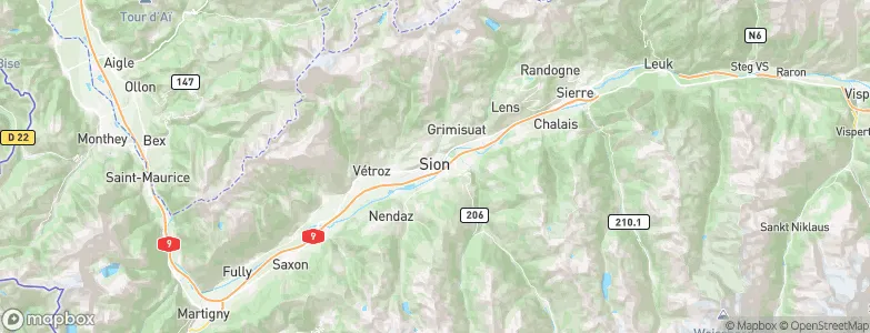 Sion, Switzerland Map