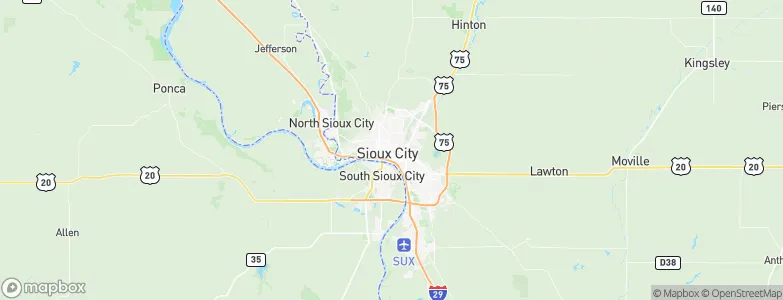 Sioux City, United States Map