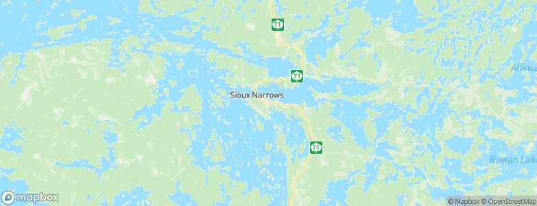Sioux Narrows, Canada Map