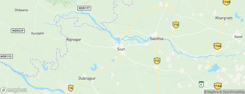 Siuri, India Map