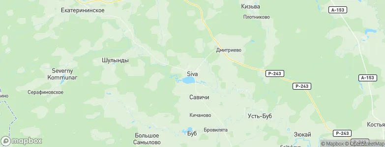 Siva, Russia Map