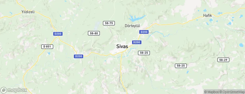 Sivas, Turkey Map
