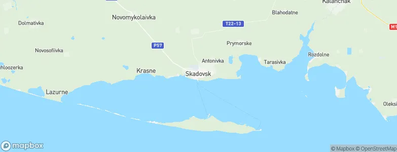 Skadowsk, Ukraine Map