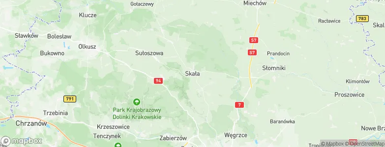 Skała, Poland Map