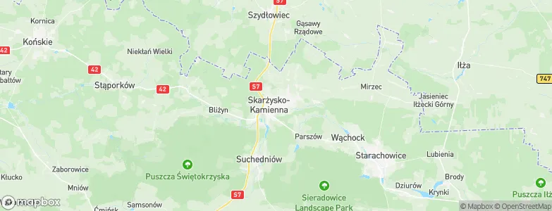 Skarżysko-Kamienna, Poland Map