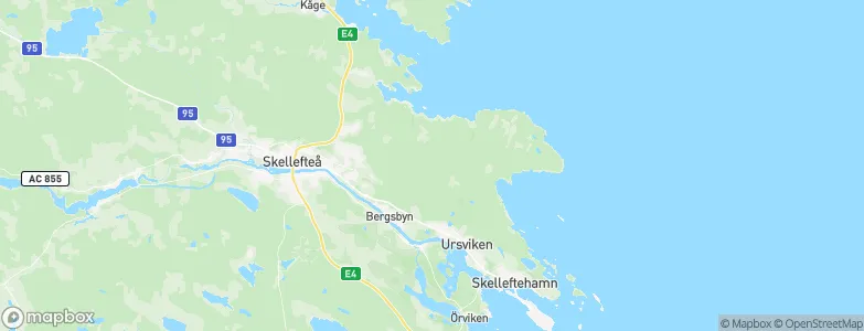 Skellefteå Kommun, Sweden Map