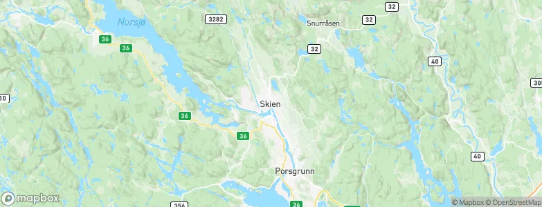Skien, Norway Map