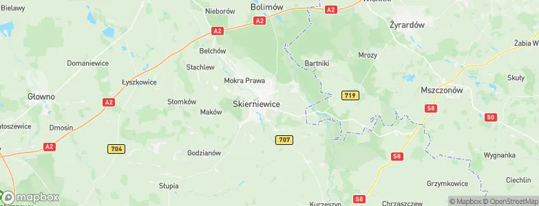 Skierniewice, Poland Map