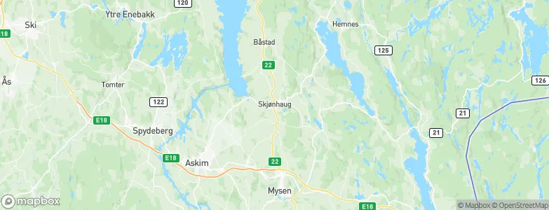 Skjønhaug, Norway Map
