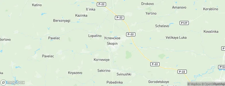 Skopin, Russia Map