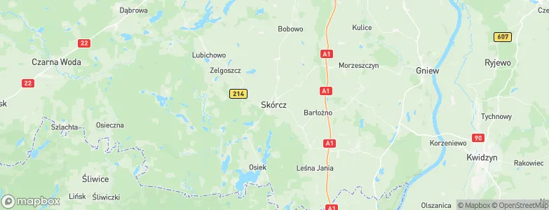 Skórcz, Poland Map