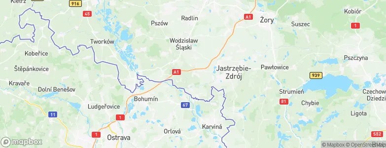Skrzyszów, Poland Map