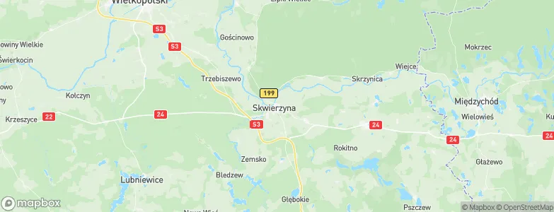 Skwierzyna, Poland Map