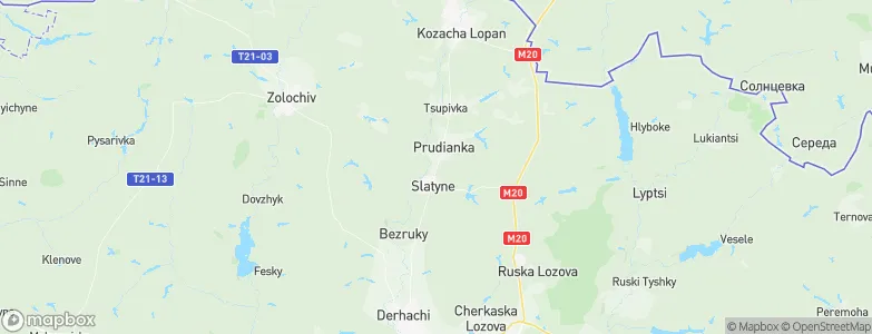 Slatyne, Ukraine Map