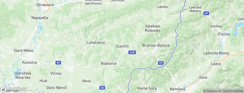 Slavičín, Czechia Map
