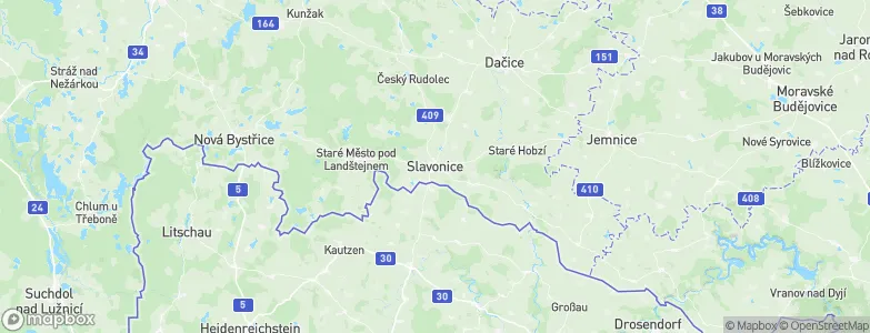 Slavonice, Czechia Map