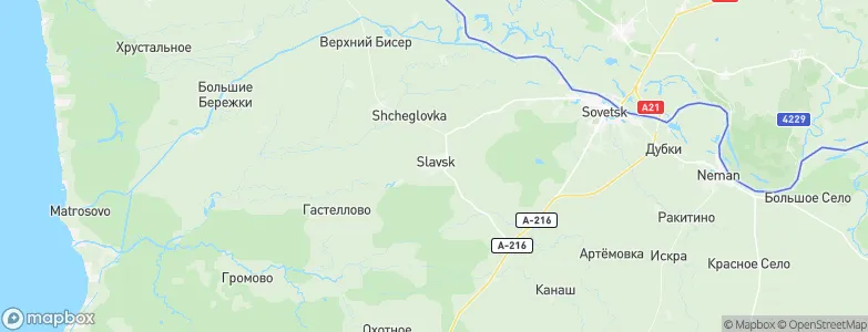 Slavsk, Russia Map
