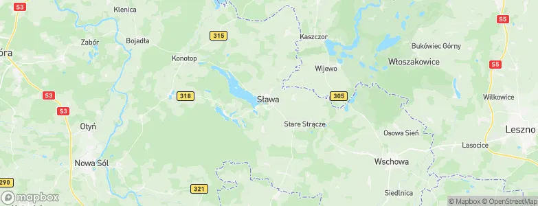 Sława, Poland Map