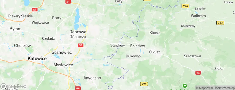 Sławków, Poland Map