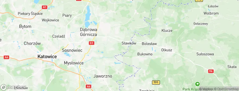 Sławków, Poland Map