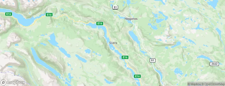 Slidre, Norway Map