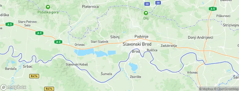 Slobodnica, Croatia Map
