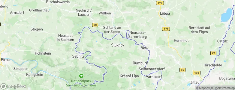 Šluknov, Czechia Map