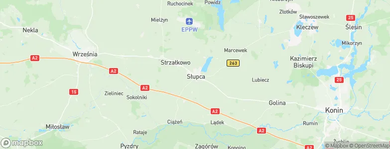 Słupca, Poland Map