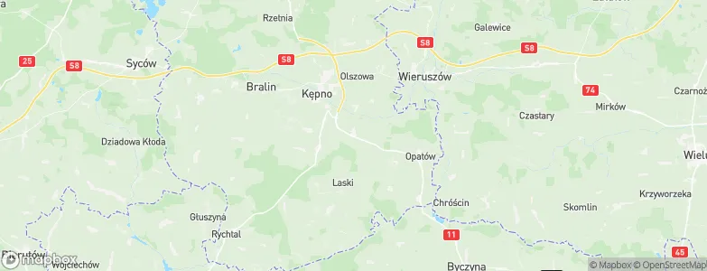 Słupia pod Kępnem, Poland Map