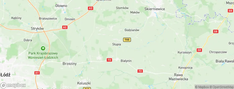 Słupia, Poland Map