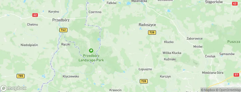 Słupia, Poland Map