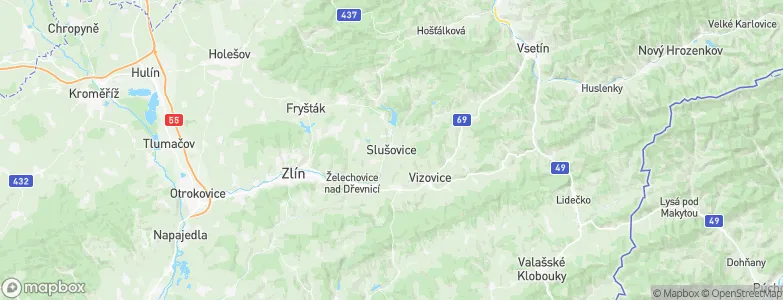 Slušovice, Czechia Map