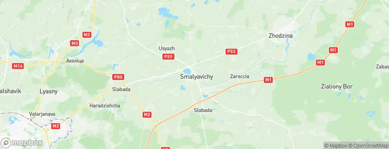 Smalyavichy, Belarus Map