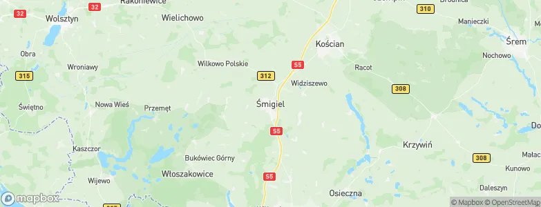 Śmigiel, Poland Map
