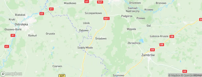 Śniadowo, Poland Map
