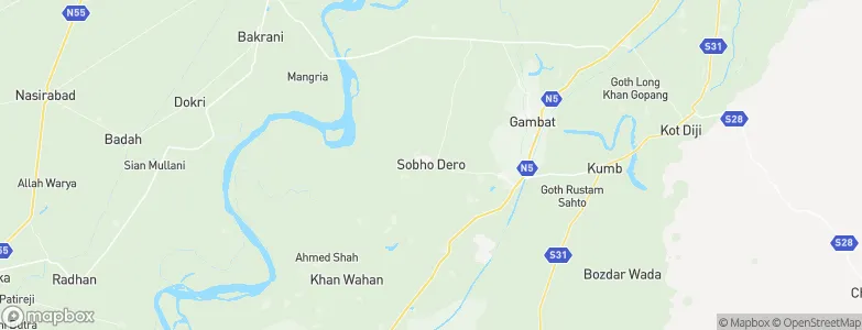 Sobhodero, Pakistan Map