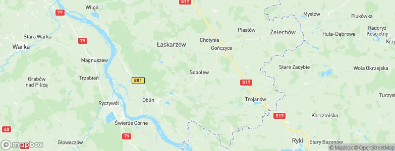 Sobolew, Poland Map