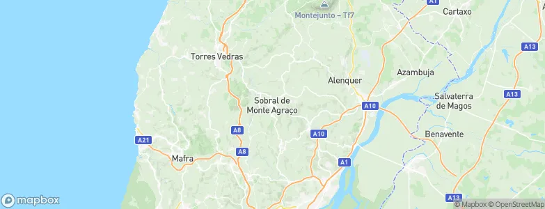 Sobral de Monte Agraço, Portugal Map