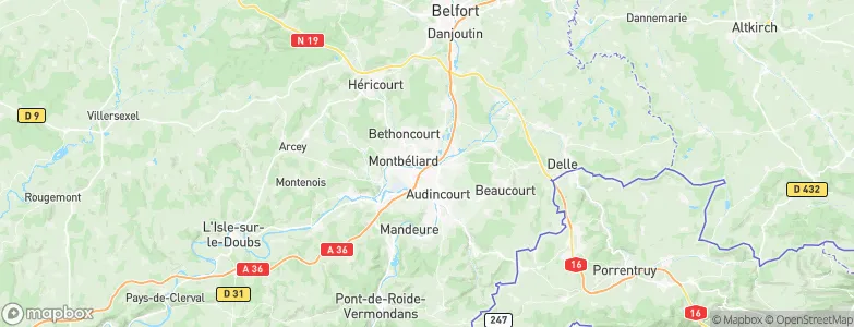 Sochaux, France Map