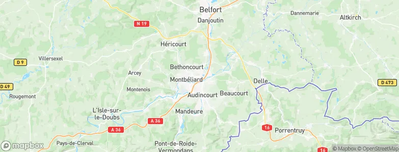Sochaux, France Map